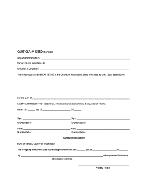Quit Claim Deed