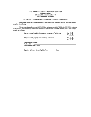 Ohio Homestead Tax Reduction Application