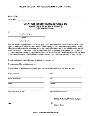 Citation to Surviving Spouse
