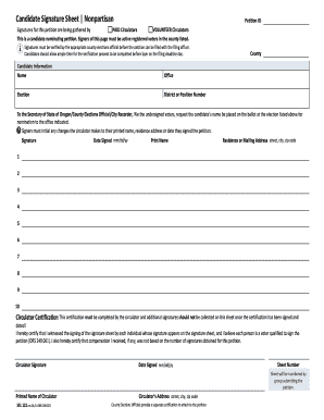 Oregon Candidate Nominating Petition