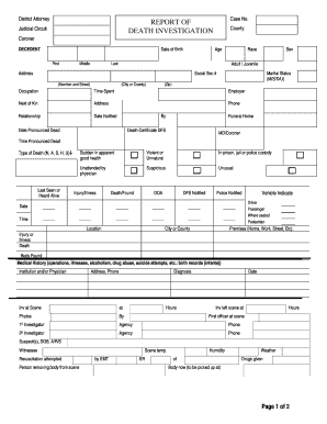 Death Investigation Report