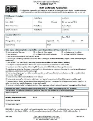 Birth Record Application