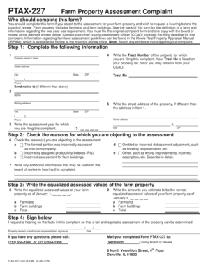 Farm Property Assessment Complaint Form PTAX-227