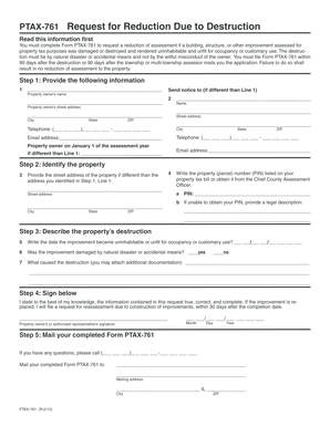 PTAX-761 Property Tax Reduction Request