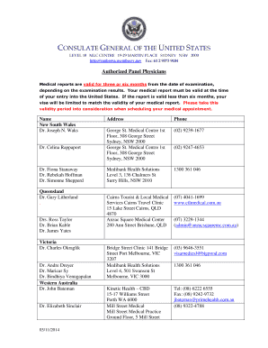 US Medical Examination for Immigrant or Refugee Applicant