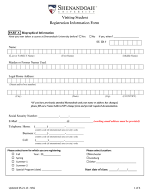Visiting Student Registration Form