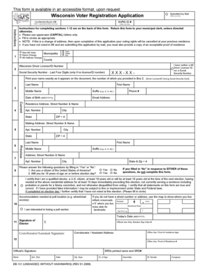Wisconsin Voter Registration Application