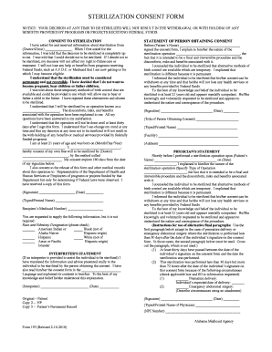 Sterilization Consent Form