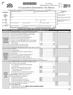 Alabama S Corporation Tax Return