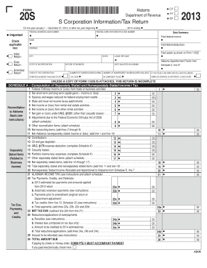 Alabama S Corporation Tax Return