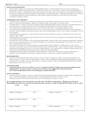 Alabama Medicaid Release of Information Form
