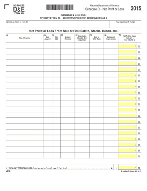 Alabama Schedule D Form 40