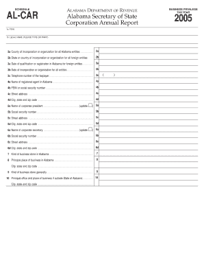 Alabama Corporation Annual Report 2005