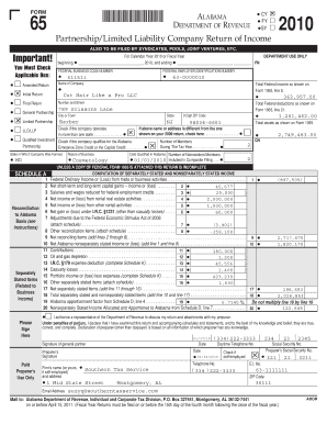 Alabama Partnership Return of Income
