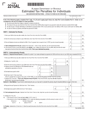Alabama Estimated Tax Penalty Form