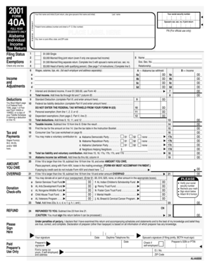 Alabama Individual Income Tax Return