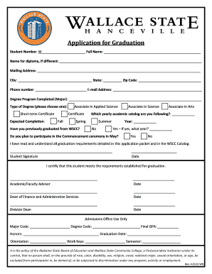 Wallace State Graduation Application