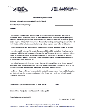 Photo Consent/Release Form