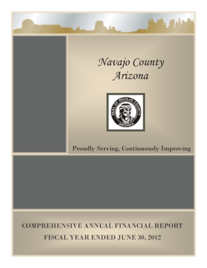 Simple financial report sample - Navajo County June 30 2012 Comprehensive Annual Financial Report - azauditor