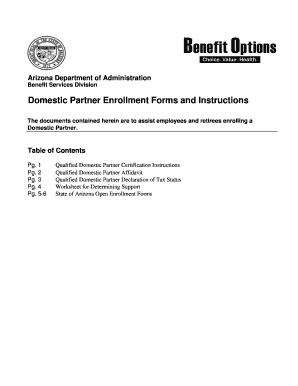 Arizona Domestic Partner Enrollment Forms