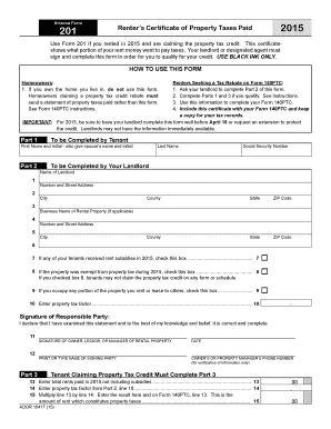 Arizona Renter’s Property Tax Certificate