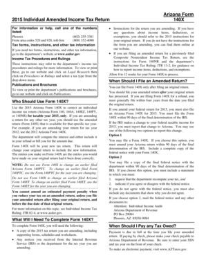 Arizona Form 140X