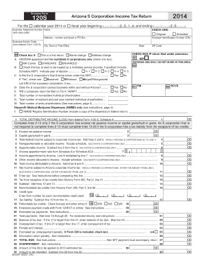 Arizona Form 120S S Corporation Income Tax Return