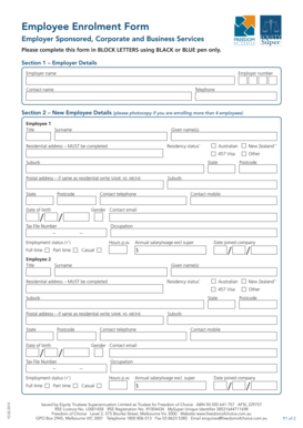 Employee Enrolment Form