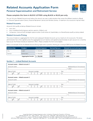 Related Accounts Application Form