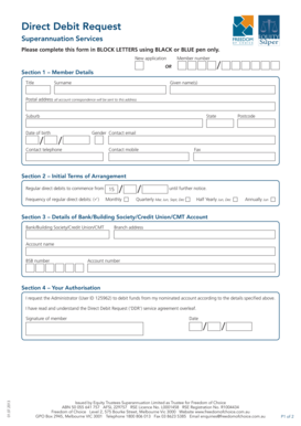 Direct Debit Request Form