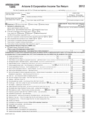 Arizona S Corporation Income Tax Return