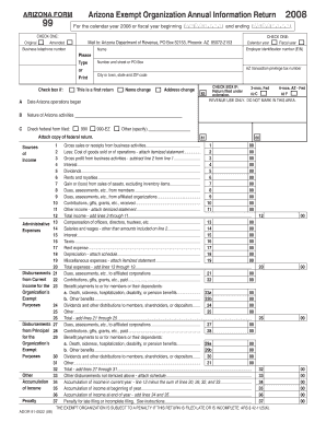Arizona Exempt Organization Annual Information Return