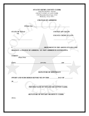 Texas Change of Address Form
