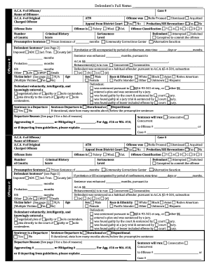 Arkansas Criminal Sentencing Form