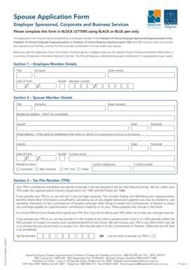 Spouse Application Form
