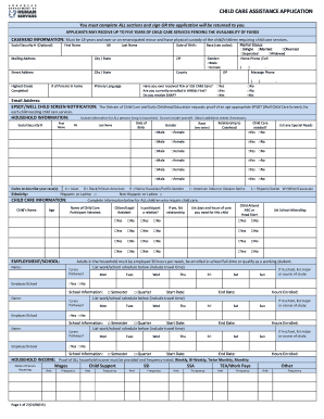 Child Care Assistance Application