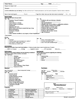Women's Health Intake Form