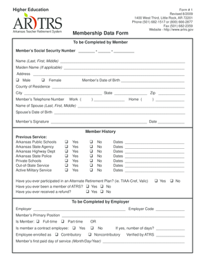 Membership Data Form