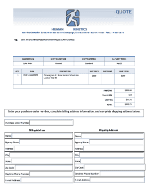Fitnessgram 9.1 State Version School Site License Test Kit Invoice