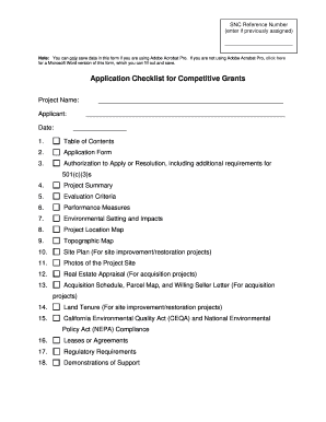 Competitive Grants Application Form