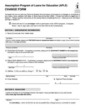 APLE Change Form