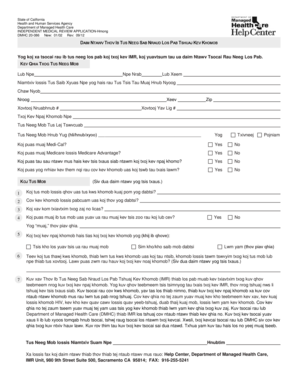 California Independent Medical Review Application