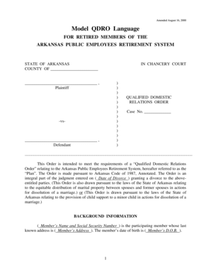 Qualified Domestic Relations Order