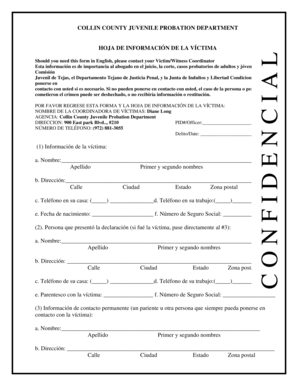 Hoja de Información de la Víctima