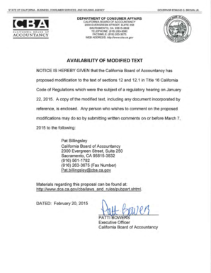California CPA Academic Experience Verification Form