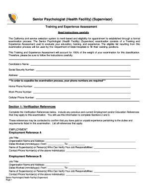 California Training Program Specialist Assessment