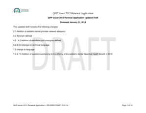 QHP Issuer 2015 Renewal Application