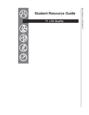 Student Resource Guide: Life Quality