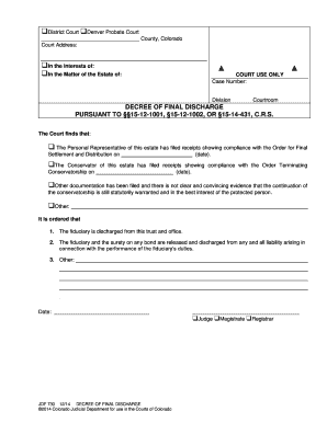 Decree of Final Discharge