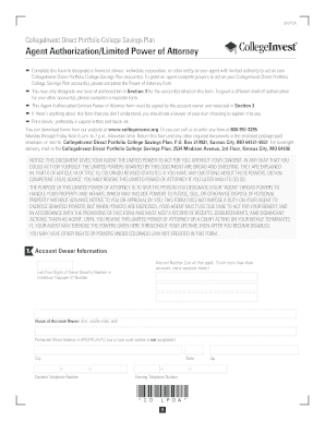 Agent Authorization Limited Power of Attorney